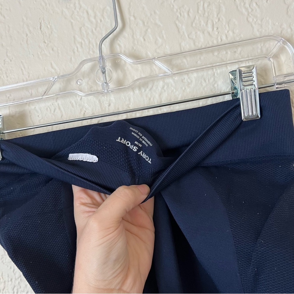 Tory Burch Sport Navy Blue Seamless High Waisted 7/8 leggings - Picture 7 of 7